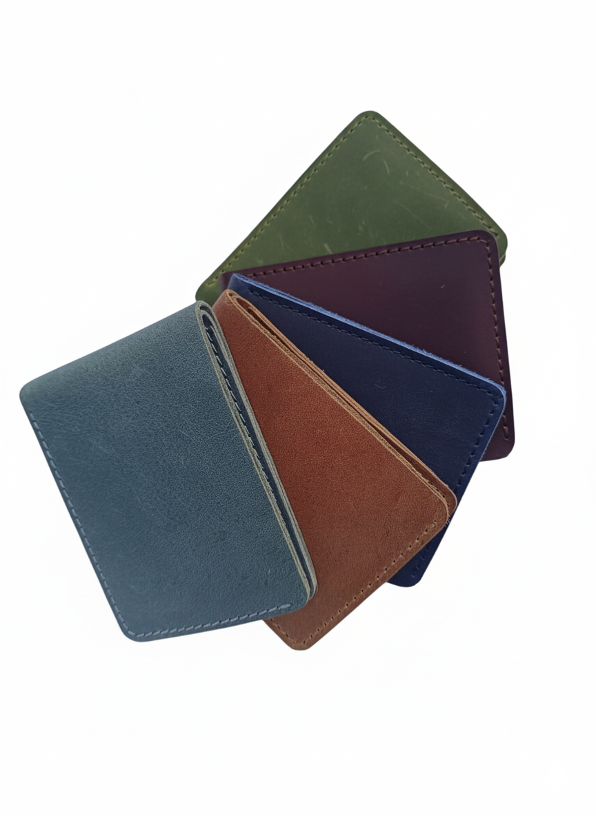 Grain Leather Wallet for Men - Bifold Wallet Ultra Strong Stitching