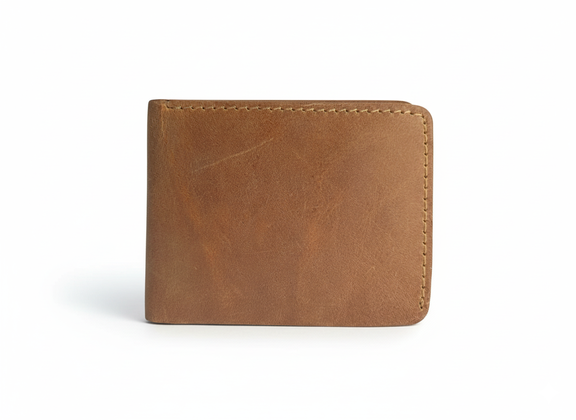 Grain Leather Wallet for Men - Bifold Wallet Ultra Strong Stitching